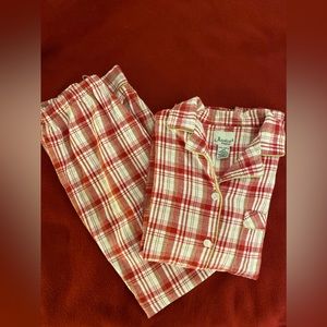 Jessica RED/WHT PLAID Cotton PJs, S. Fall Sale